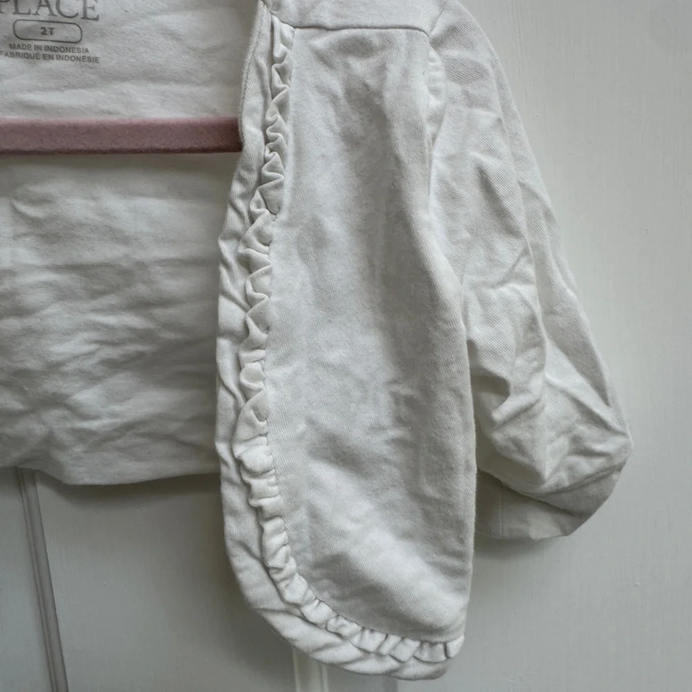 The Children's Place 2T Girls White Crop Cardigan